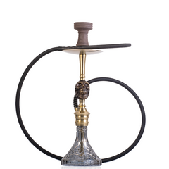COCOYAYA Skull Bohemian Hookah - Gold Stem & Grey Base