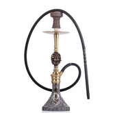 COCOYAYA Skull Dusk Bohemian Hookah - Gold Stem & Grey Base
