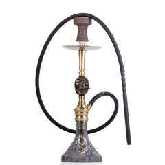 COCOYAYA Skull Dusk Bohemian Hookah - Gold Stem & Grey Base