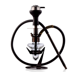 COCOYAYA Supremo Hookah with Bag - Bronze Stem & Transparent Base
