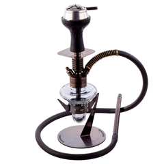 COCOYAYA Supremo Hookah with Bag - Bronze Stem & Transparent Base