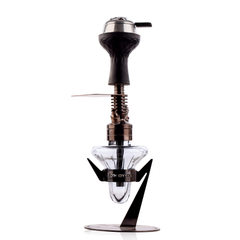 COCOYAYA Supremo Hookah with Bag - Bronze Stem & Transparent Base