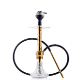 COCOYAYA Valeria Carter Hookah with Bag - Gold Stem & Transparent Base