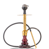 COCOYAYA Valeria Gem Hookah with Bag - Gold Stem & Purple Base