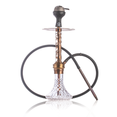 COCOYAYA Valeria Mesh Hookah with Bag - Bronze Stem & Transparent Base