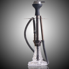 COCOYAYA Vasco Hookah with Bag - Bronze Stem & Transparent Base