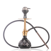 COCOYAYA VIP Bobby Hookah - Gold Stem & Black Base