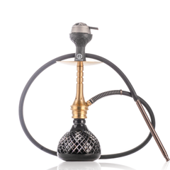COCOYAYA VIP Bobby Hookah - Gold Stem & Black Base