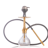 COCOYAYA VIP Bobby Hookah - Gold Stem & Transparent Base