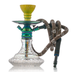 COCOYAYA X1 Hookah - Rainbow Stem & Transparent Base