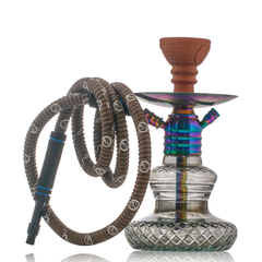 COCOYAYA X4 Hookah - Rainbow Stem & Grey Base