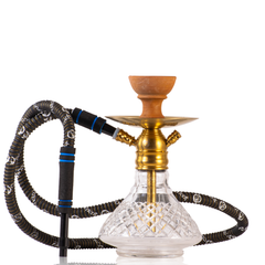 COCOYAYA X8 Hookah - Gold Stem & Transparent Base