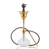 COCOYAYA Yara Hookah with Bag - Gold Stem & Transparent Base