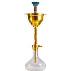 COCOYAYA Yara Hookah - Golden Stem (Transparent Base)