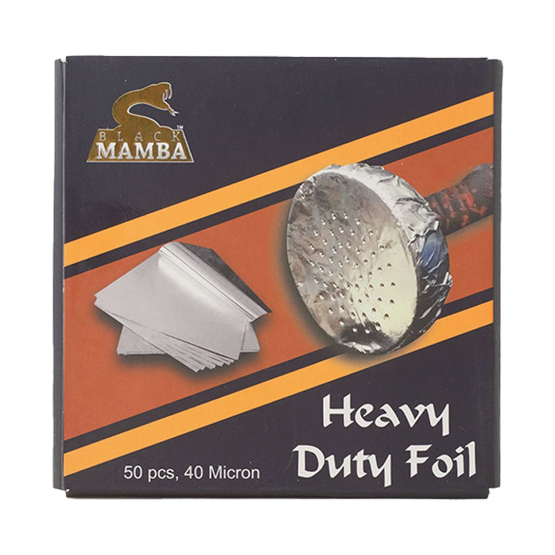 Black Mamba Aluminum Hookah Foil 50pcs - 40 Micron (Pack of 4)
