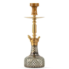 COCOYAYA Valencia Hookah - Golden & Cut Glass Base