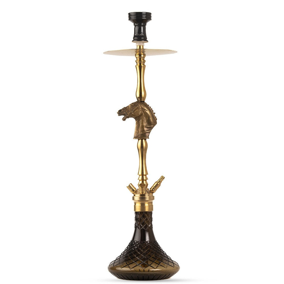 COCOYAYA Jungle Series Horsie Hookah - Golden (Black Base)
