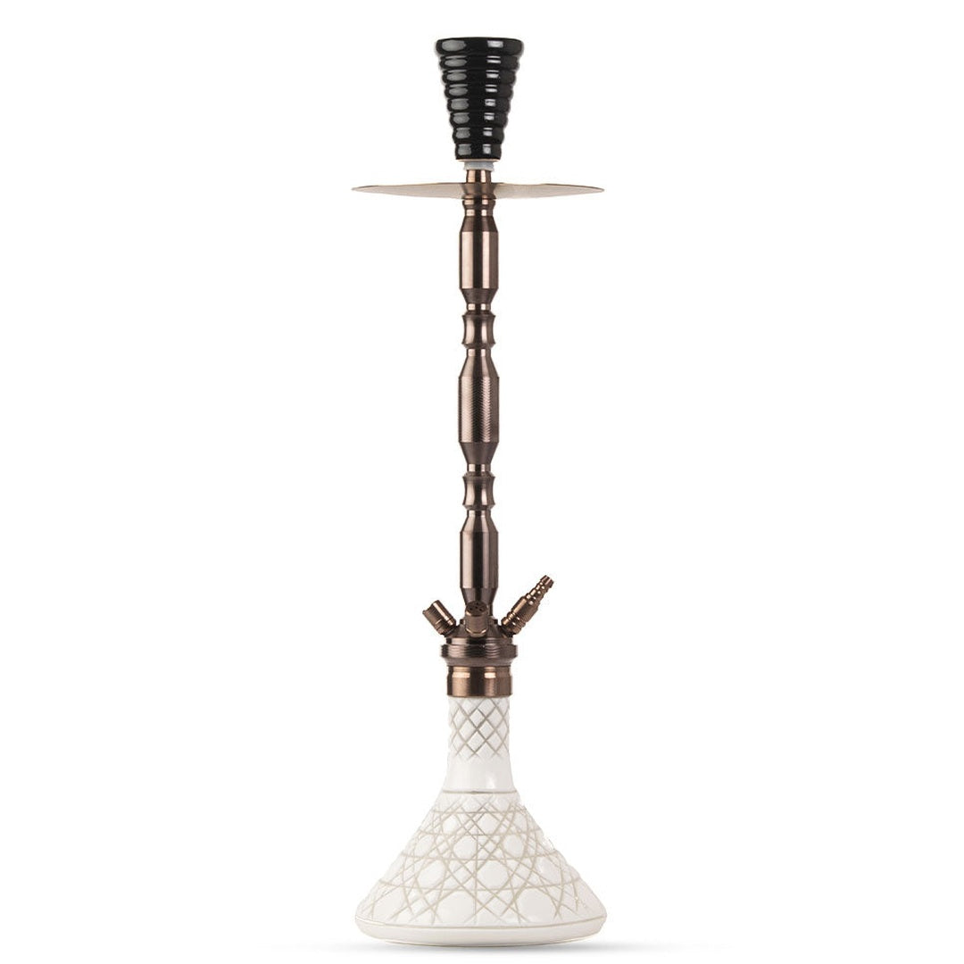 COCOYAYA King Series Hookah - Bronze Stem (White Base)