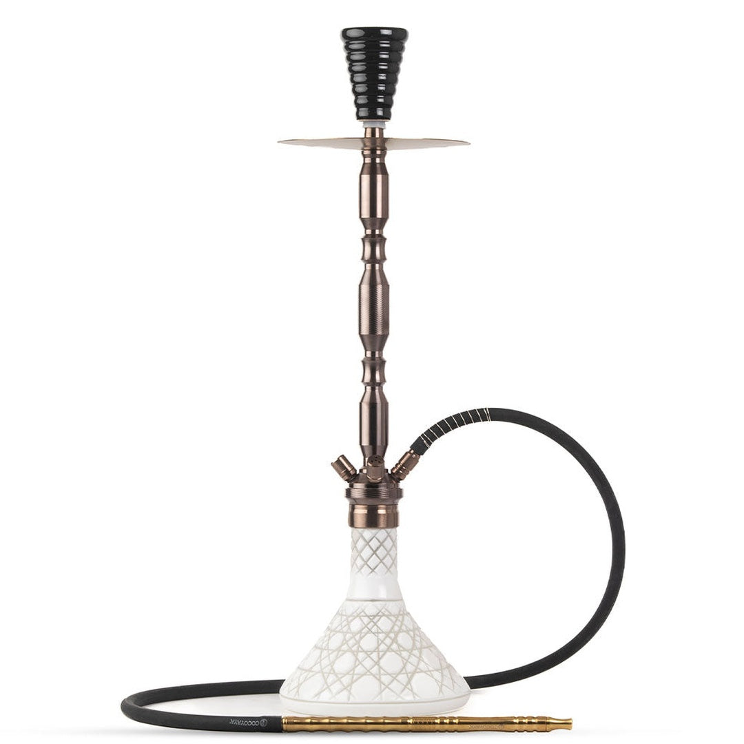 COCOYAYA King Series Hookah - Bronze Stem (White Base)