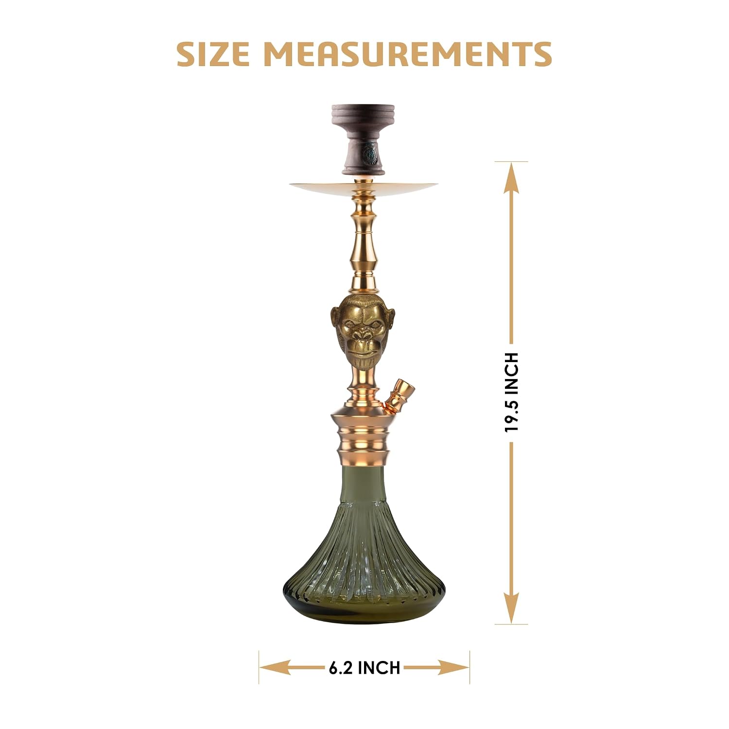 COCOYAYA Bohemian Series Kong Hookah - Gold