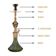 COCOYAYA Bohemian Series Kong Hookah - Gold