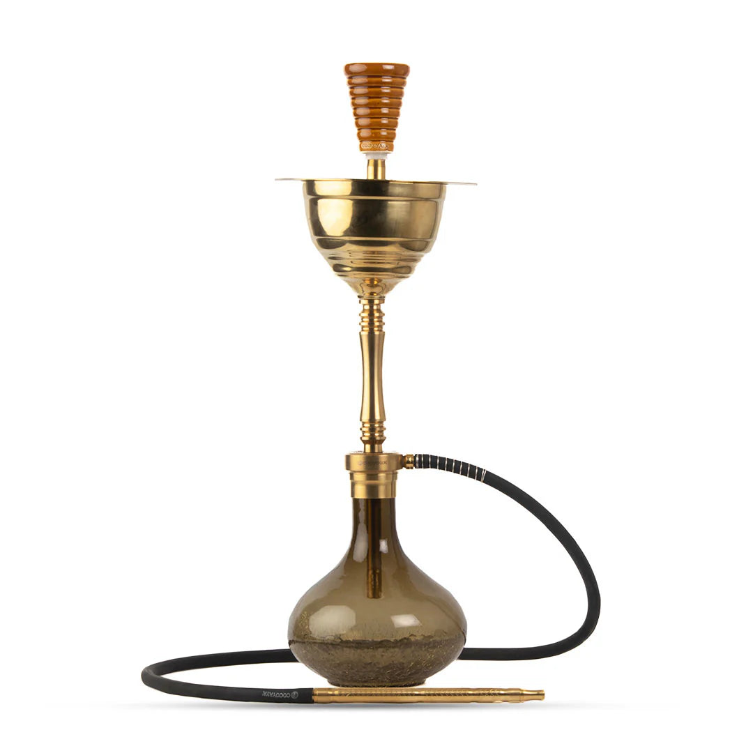 COCOYAYA Yara Hookah - Golden Stem (Brown Base)