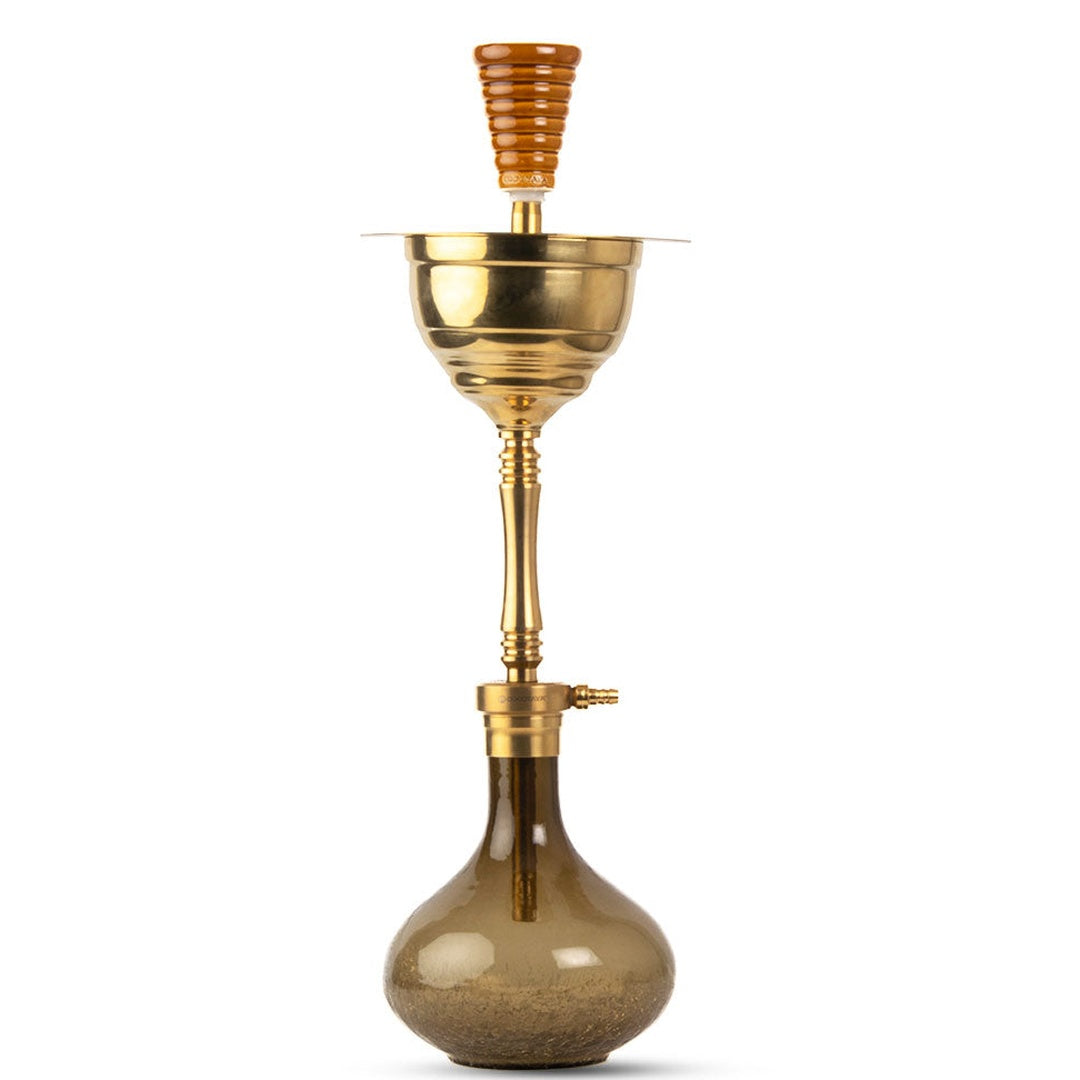 COCOYAYA Yara Hookah - Golden Stem (Brown Base)