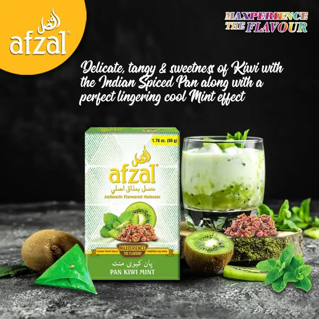 Afzal Pan Kiwi Mint Hookah Flavor (Exotic Fusion)