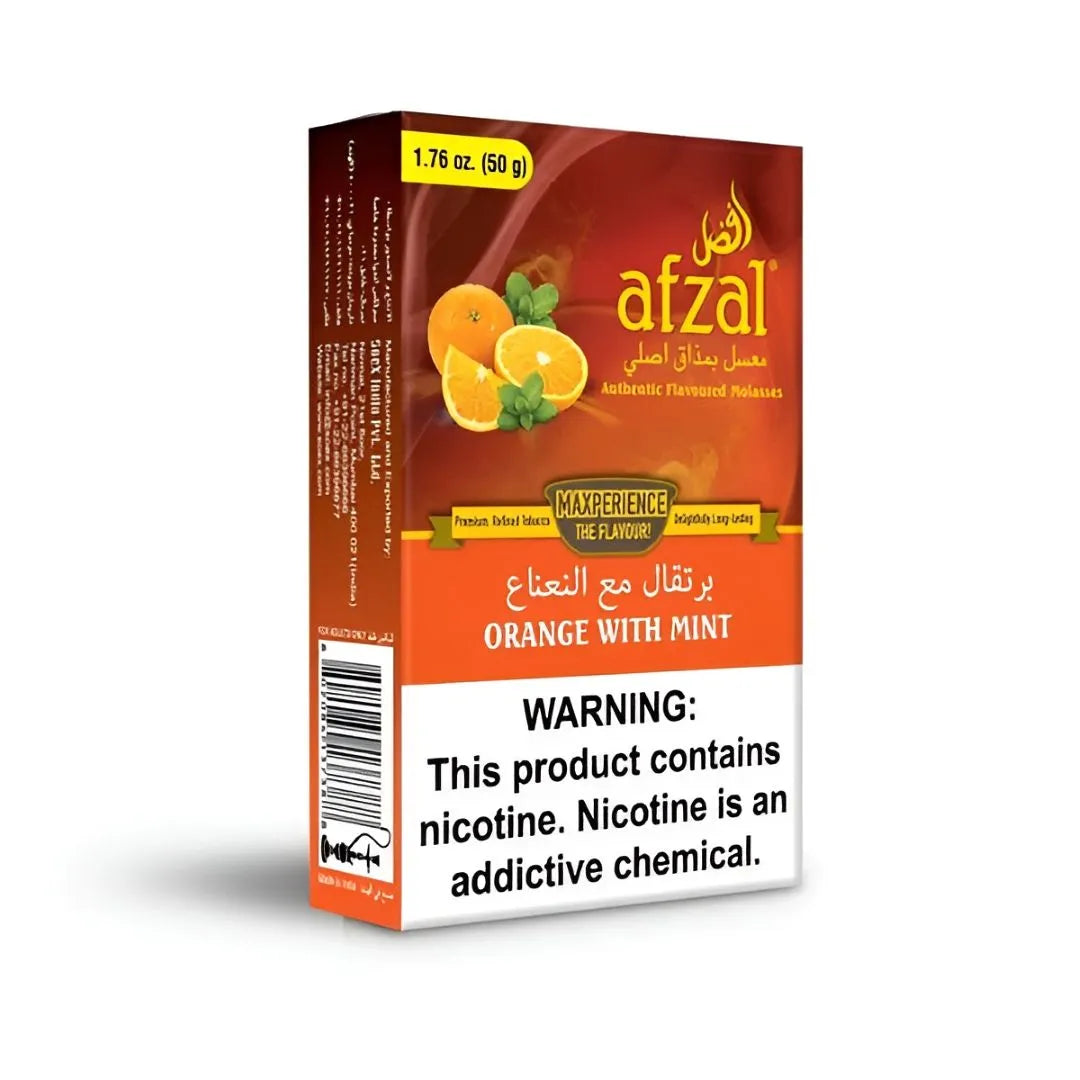 Afzal Orange Mint Hookah Flavor (Bright & Cool)
