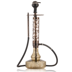 COCOYAYA Almavi Hookah (Ferro Series) with Bag - Bronze Stem & Grey Base