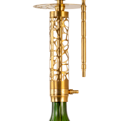 COCOYAYA Almavi Hookah (Ferro Series) - Gold Stem & Emerald Green Base