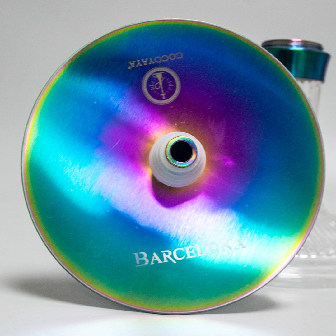 COCOYAYA Barcelona Hookah - Rainbow & Transparent Base