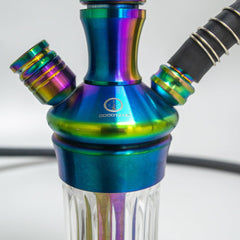 COCOYAYA Barcelona Hookah - Rainbow & Transparent Base