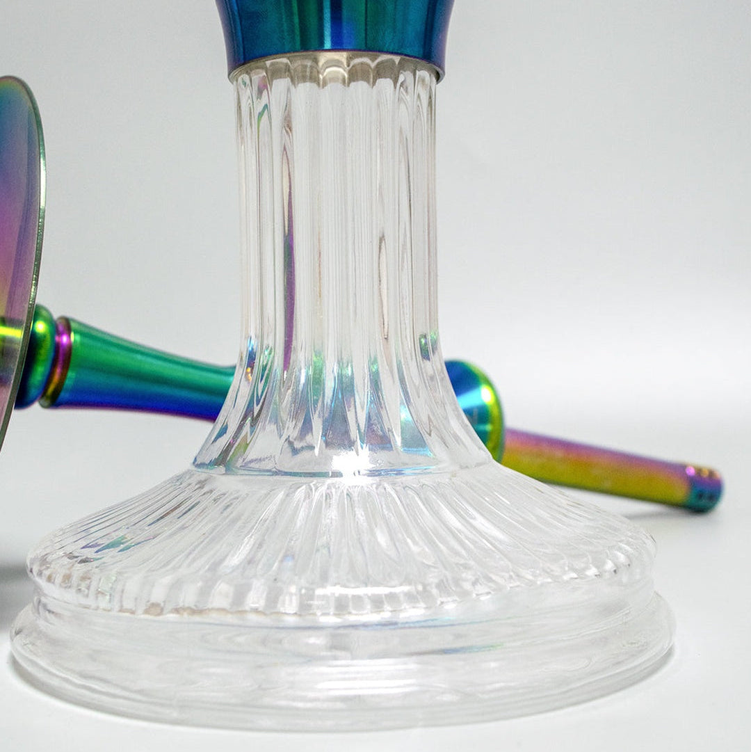 COCOYAYA Barcelona Hookah - Rainbow & Transparent Base