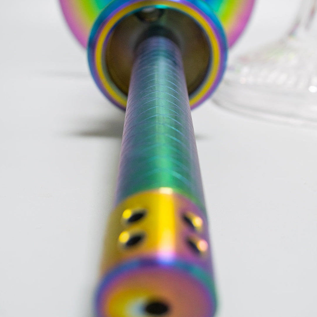 COCOYAYA Barcelona Hookah - Rainbow & Transparent Base