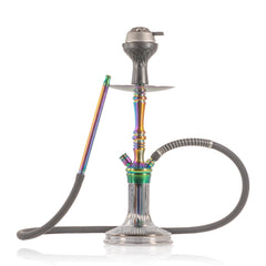 COCOYAYA Barcelona Hookah with Bag - Rainbow Stem & Grey Base