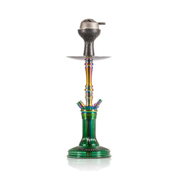 COCOYAYA Barcelona Hookah with Bag - Rainbow Stem & Green Base