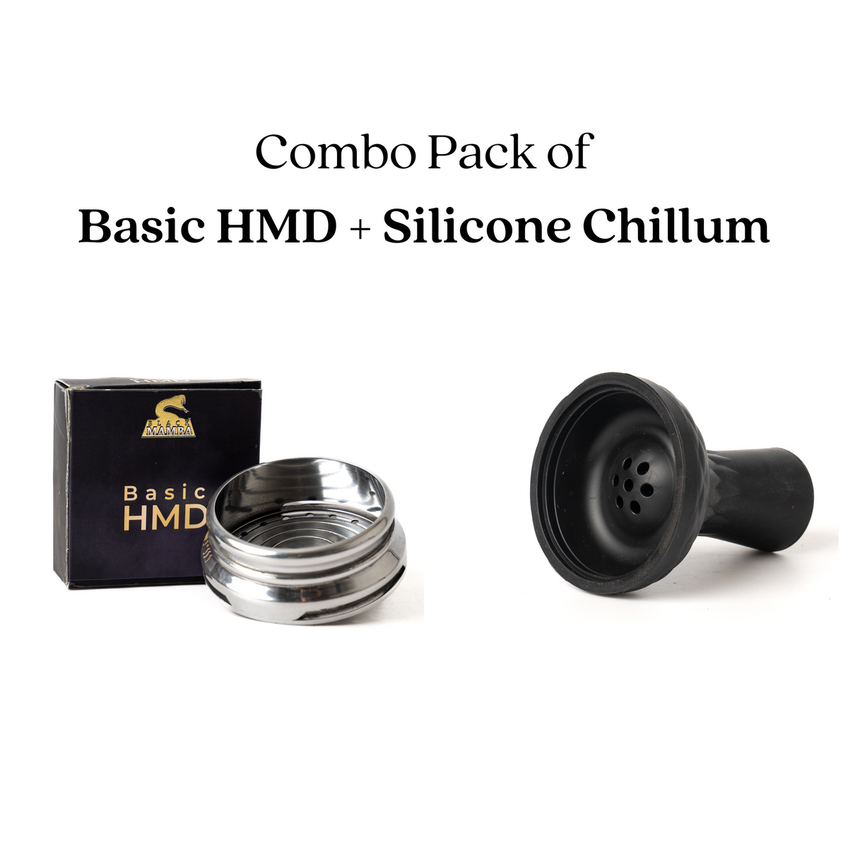 Black Mamba Basic HMD + Hookah Silicone Chillum Black
