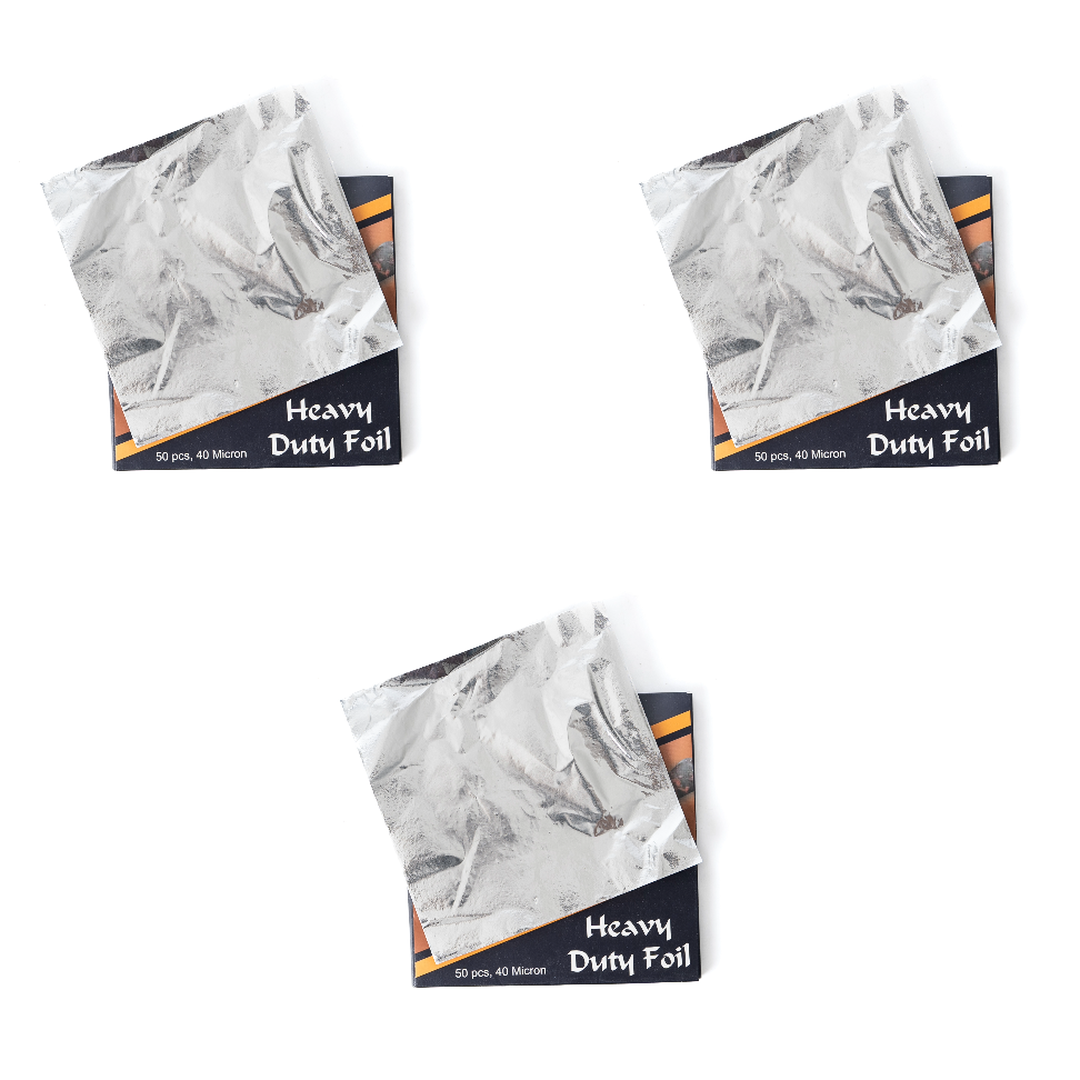 Black Mamba Aluminum Hookah Foil 50pcs - 40 Micron (Pack of 3)