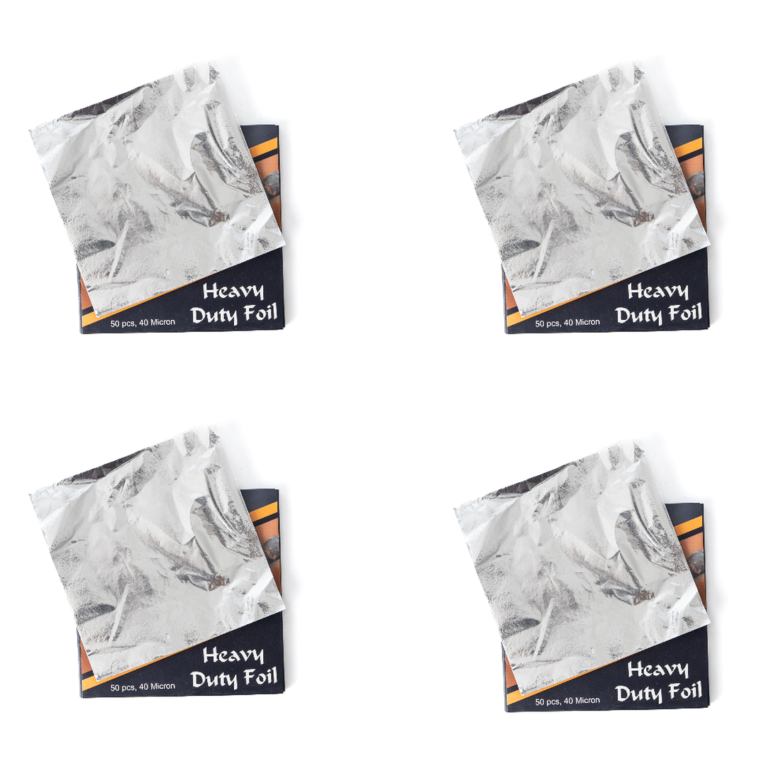 Black Mamba Aluminum Hookah Foil 50pcs - 40 Micron (Pack of 4)