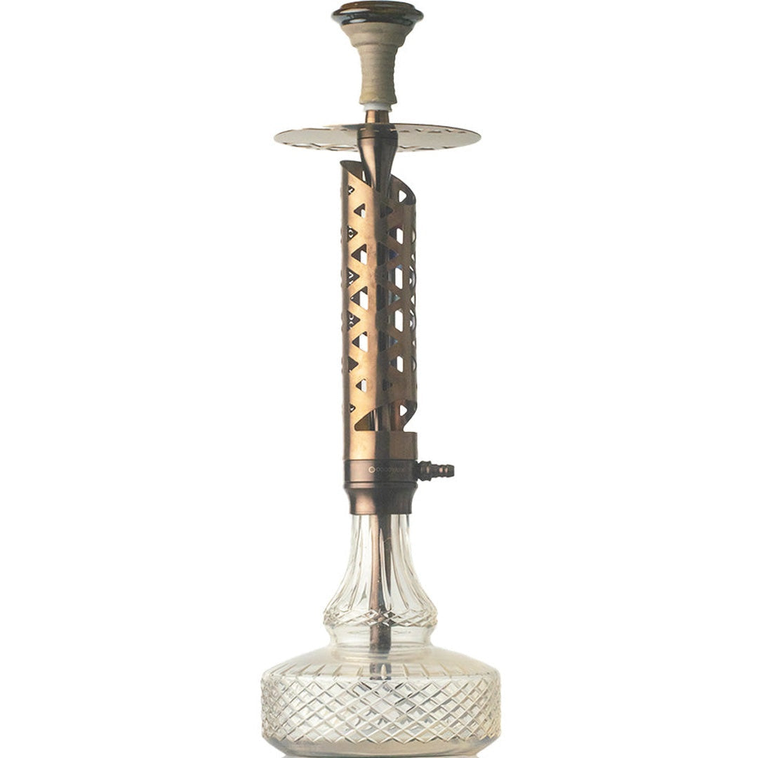 COCOYAYA Crucio Hookah (Ferro Series) - Bronze Stem & Transparent Base