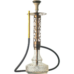 COCOYAYA Almavi Hookah (Ferro Series) - Bronze Stem & Transparent Base