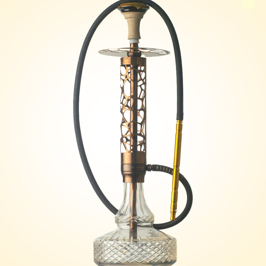 COCOYAYA Almavi Hookah (Ferro Series) - Bronze Stem & Transparent Base