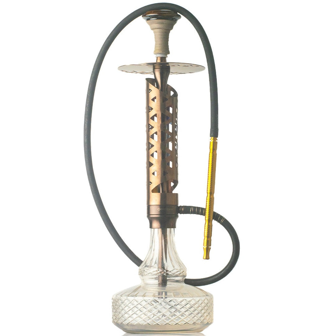 COCOYAYA Crucio Hookah (Ferro Series) - Bronze Stem & Transparent Base