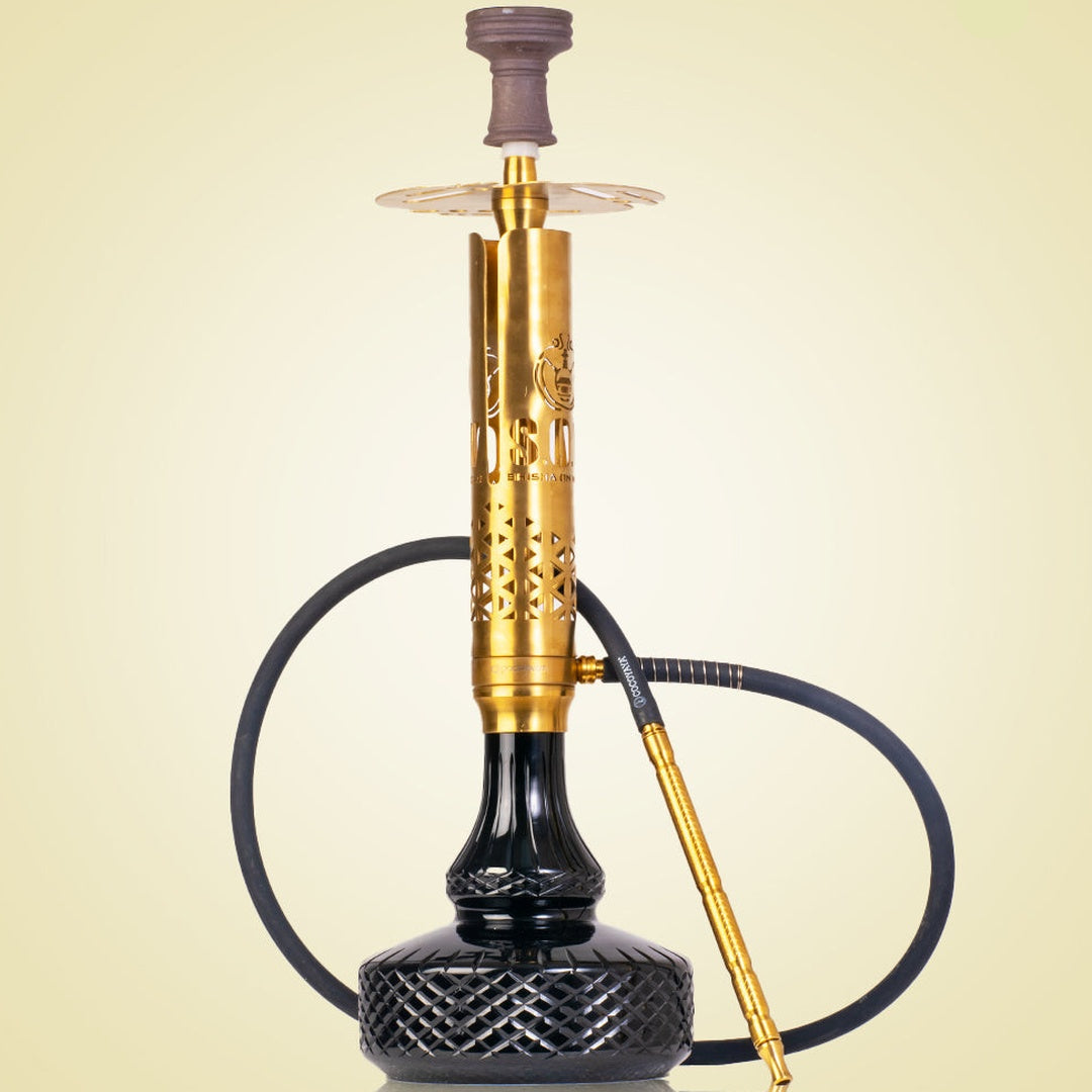 COCOYAYA Vivanta Hookah (Ferro Series) - Gold Stem & Black Base