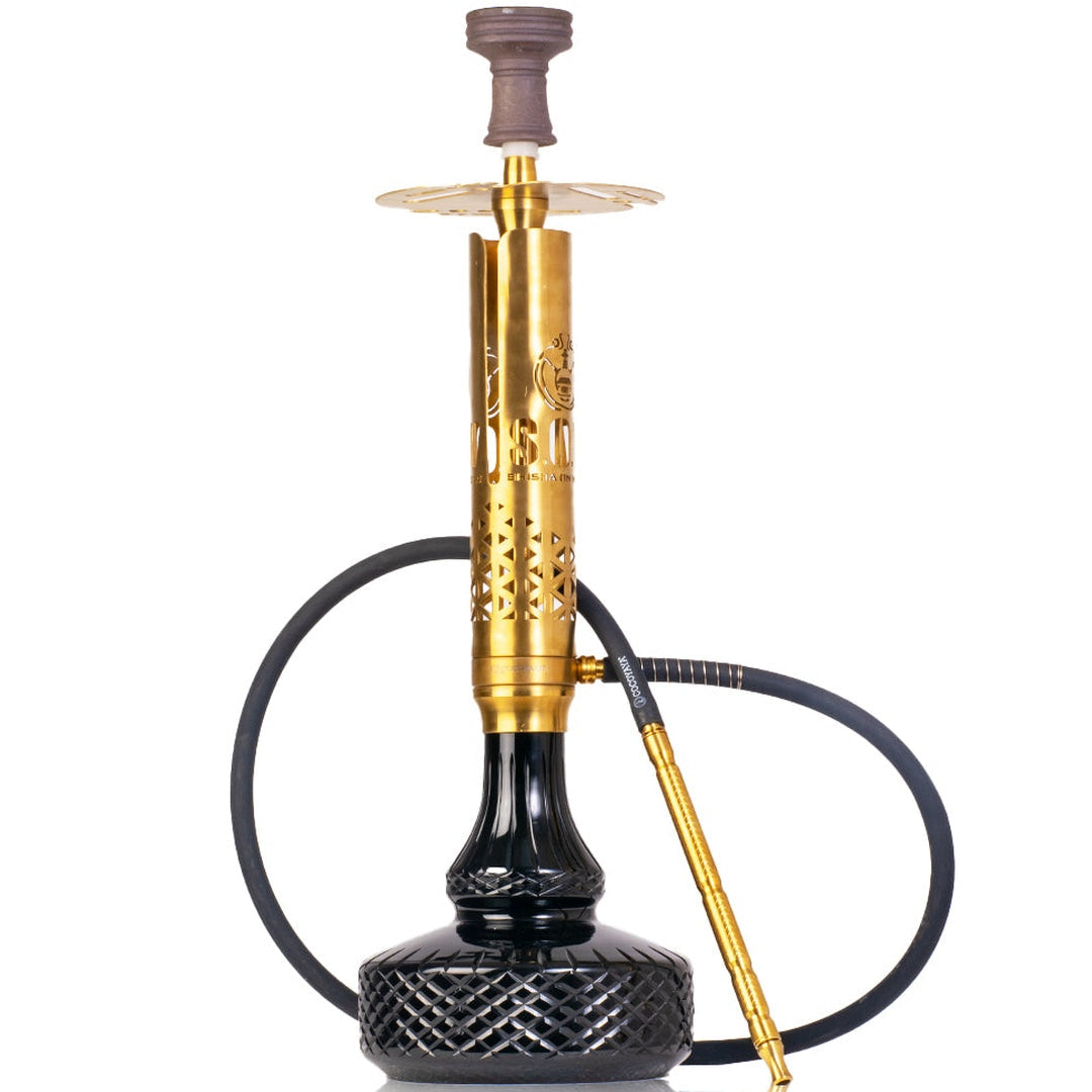 COCOYAYA Vivanta Hookah (Ferro Series) - Gold Stem & Black Base