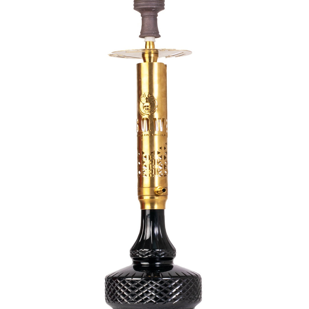 COCOYAYA Vivanta Hookah (Ferro Series) - Gold Stem & Black Base