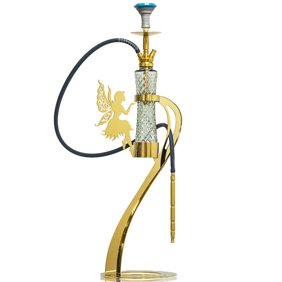 COCOYAYA Angel Fly Hookah - Golden Wings & Transparent Bottle