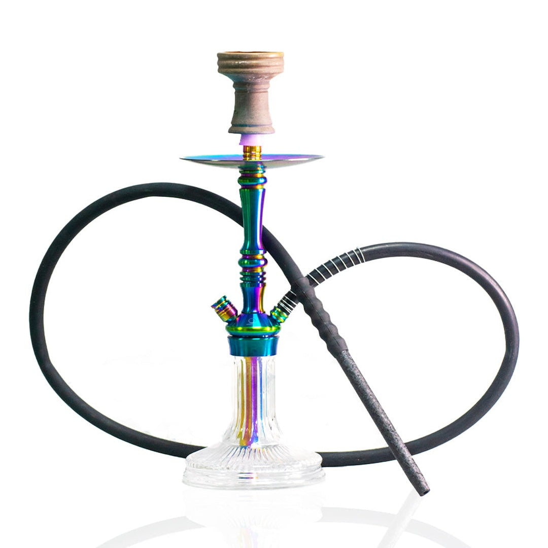 COCOYAYA Barcelona Hookah - Rainbow & Transparent Base