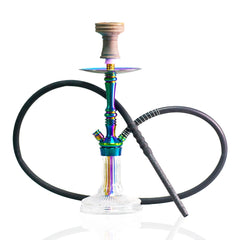COCOYAYA Barcelona Hookah - Rainbow & Transparent Base